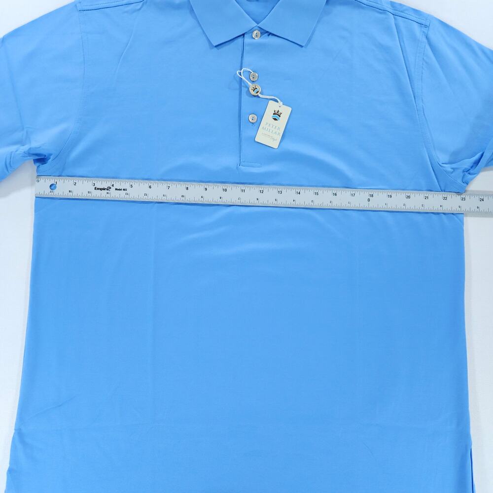 NWT Peter Millar M Golf Polo Alpine Blue Cancer Research Institute Embroidered - Picture 11 of 16